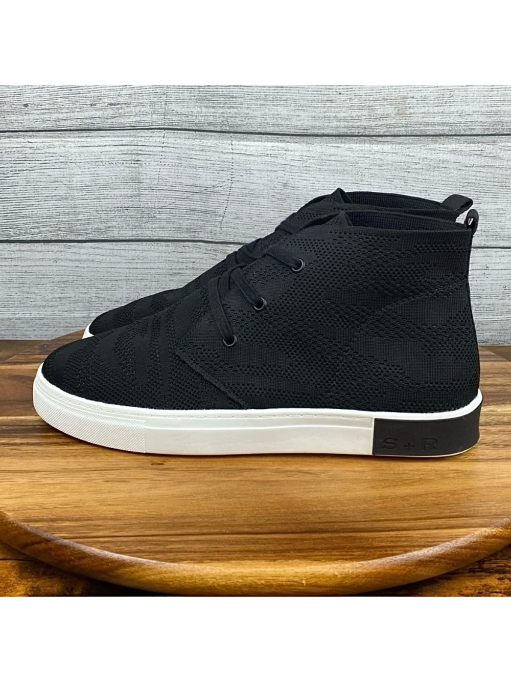 Strauss + Ramm The Chukka Sneaker Black Knit Boot Men’s Shoe Size 11